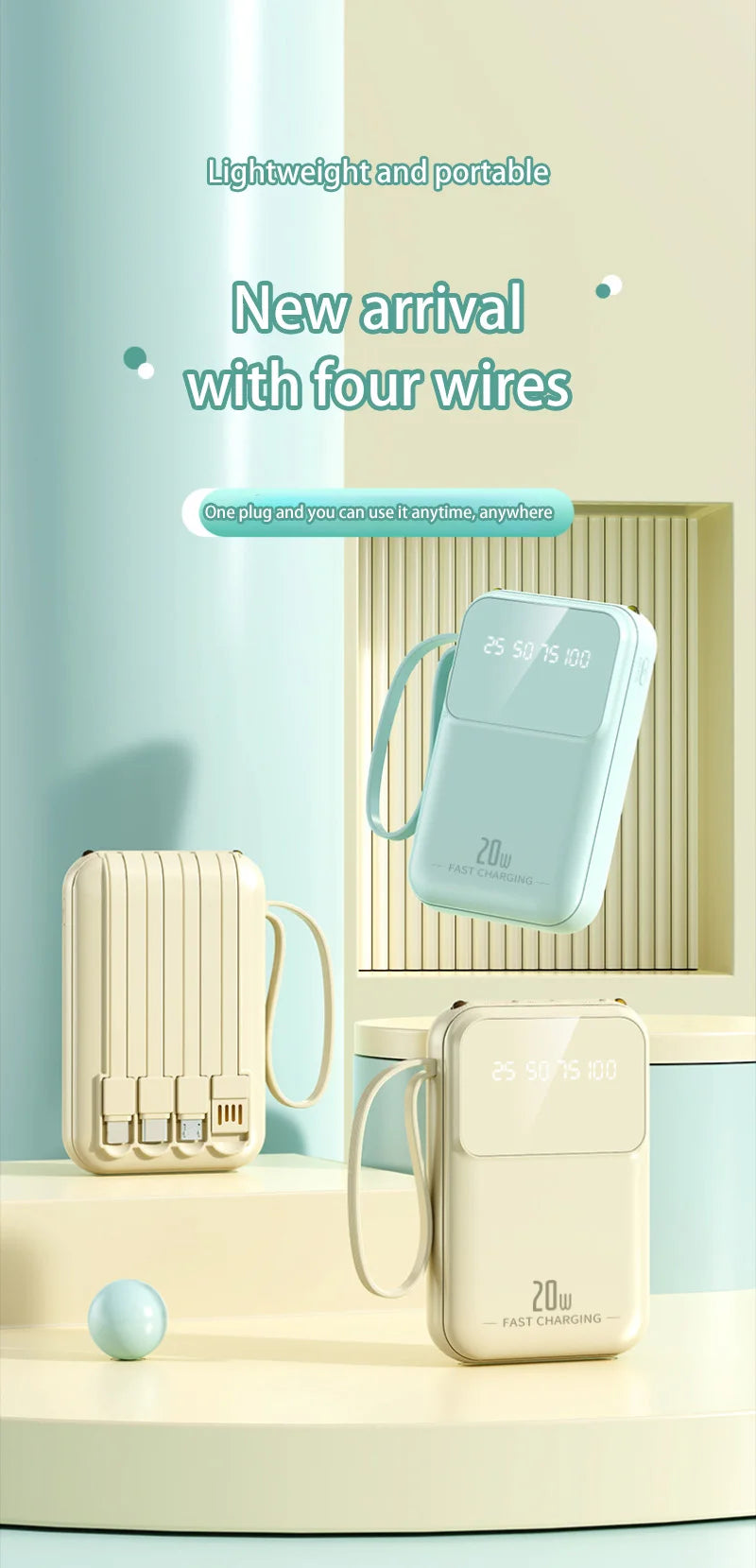 20000mAh Llarge Capacity Portable Charger