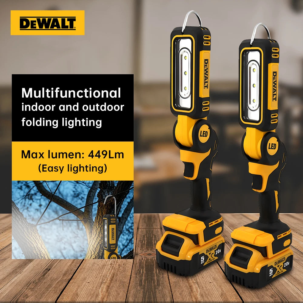Dewalt LED Lighting Work Light  Light Portable Flashlight 90 Degree Foldable Household Handheld Multifunctional Emergency Light