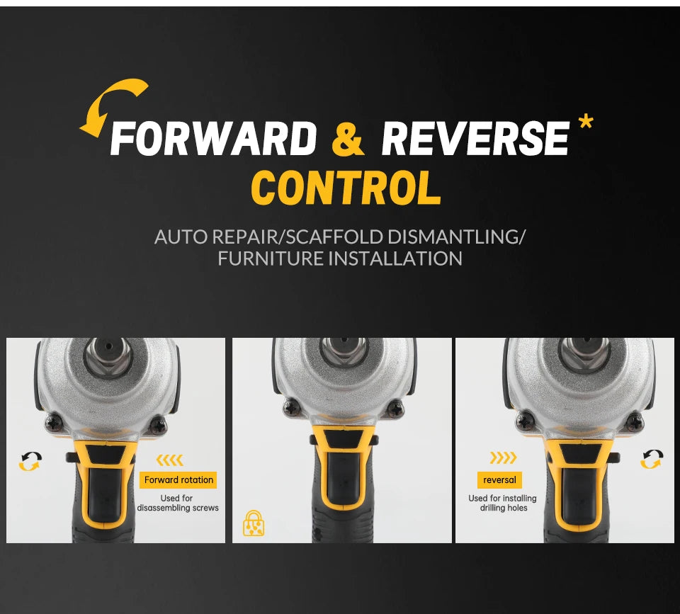 DEWALT Impact Wrench 1/2" Inch High Torque With Hog Ring Anvil 20V Brushless Cordless Wrench Dewalt Power Tools DCF900