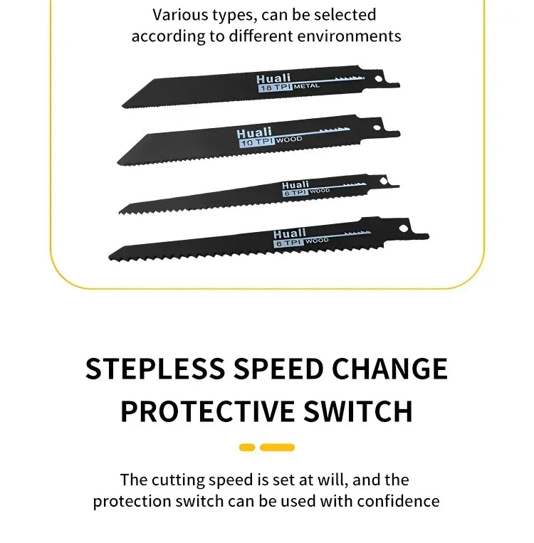 Dewalt 2800RPM Cordless Reciprocating Saw 20V Brushless Electric Saw Multifunctional Metal Wood Pipe Cutting Saw Power Tool