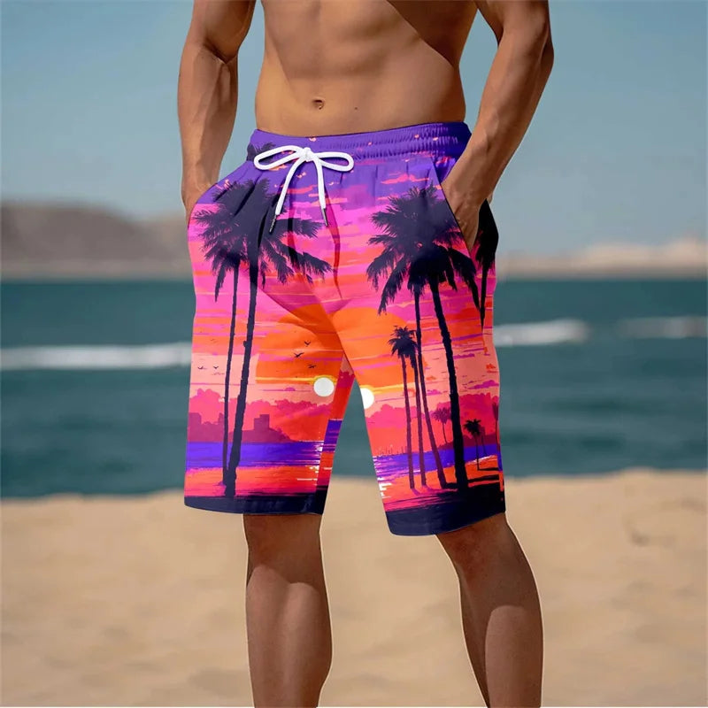 Harajuku 3D Graphic Board Shorts