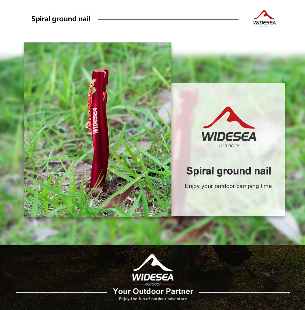 Widesea Camping 4pc/set Tent Pegs Stakes Nails for Hard Snow Floor Outdoor Accessories Shelter Equipment Supplies Hiking Tourist