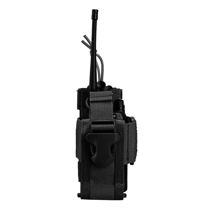 Tactical Molle Radio Pouch Walkie Talkie Holster Nylon Waist Pack Belt Bag Pocket Hunting Accessories