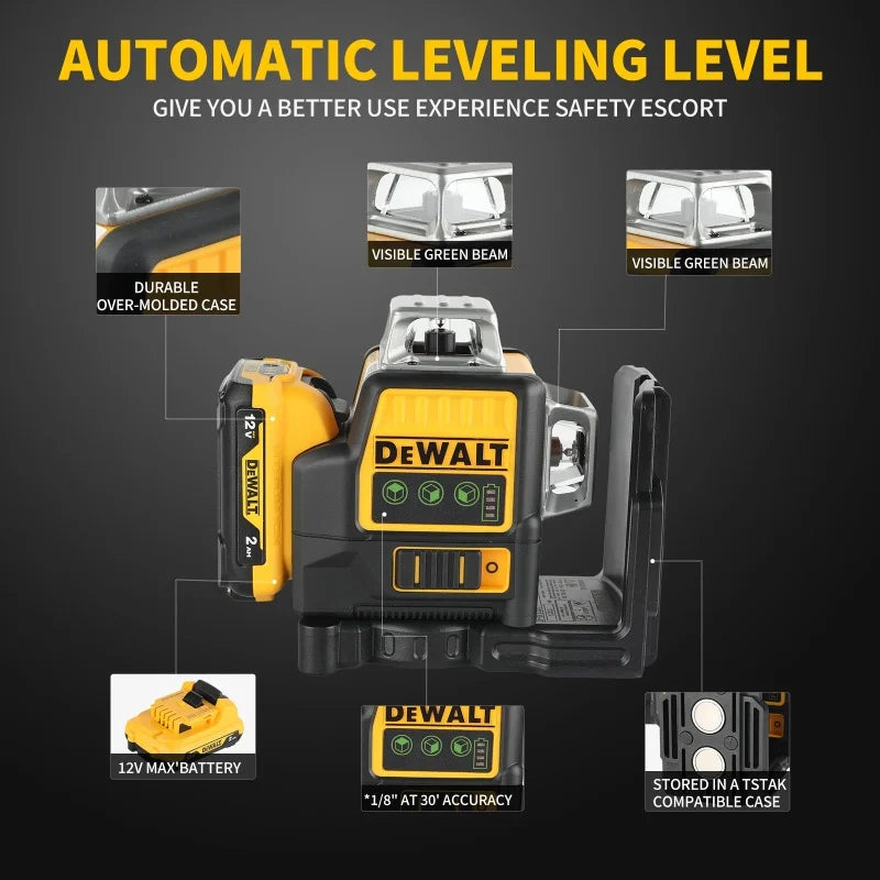2025 DEWALT  12 Lines 3 Sides*360 laser laser level tools laser leveling tool Laser pointlaser leveling tool