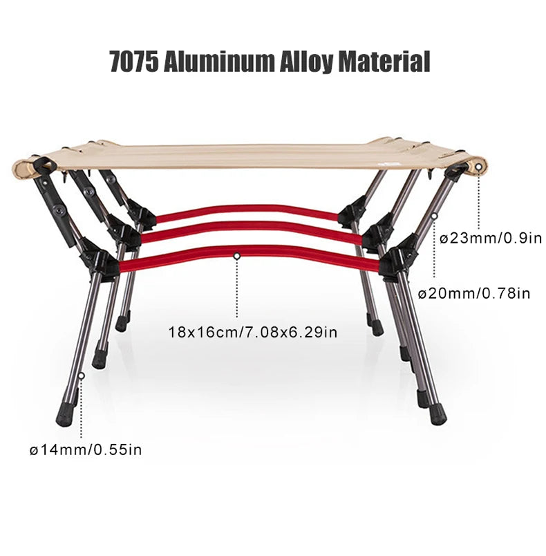 WESTTUNE Camping Cot Portable Folding Bed Ultralight Aluminum Alloy Sleeping Cot for Outdoor Hiking Backpacking Travel