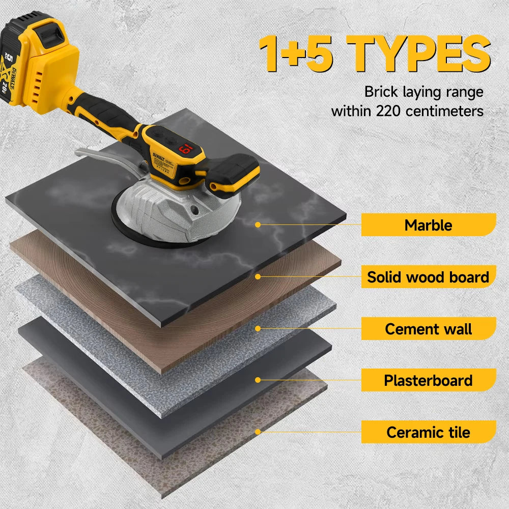 Dewalt 20V Tile Vibrating Tool High Loading Capacity Wall Floor Tile Laying Vibrating Tool 8 Adjustable Slip-proof Tools