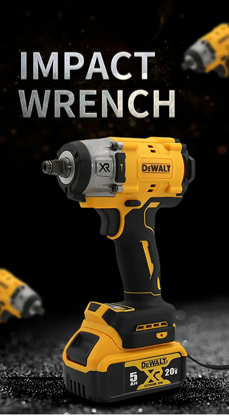 Dewalt 20V Battery 3000RPM Brushless Electric Impact Wrench  Car Truck Repair Impact Dril Screwdriver Cordless Wrench Power Tool