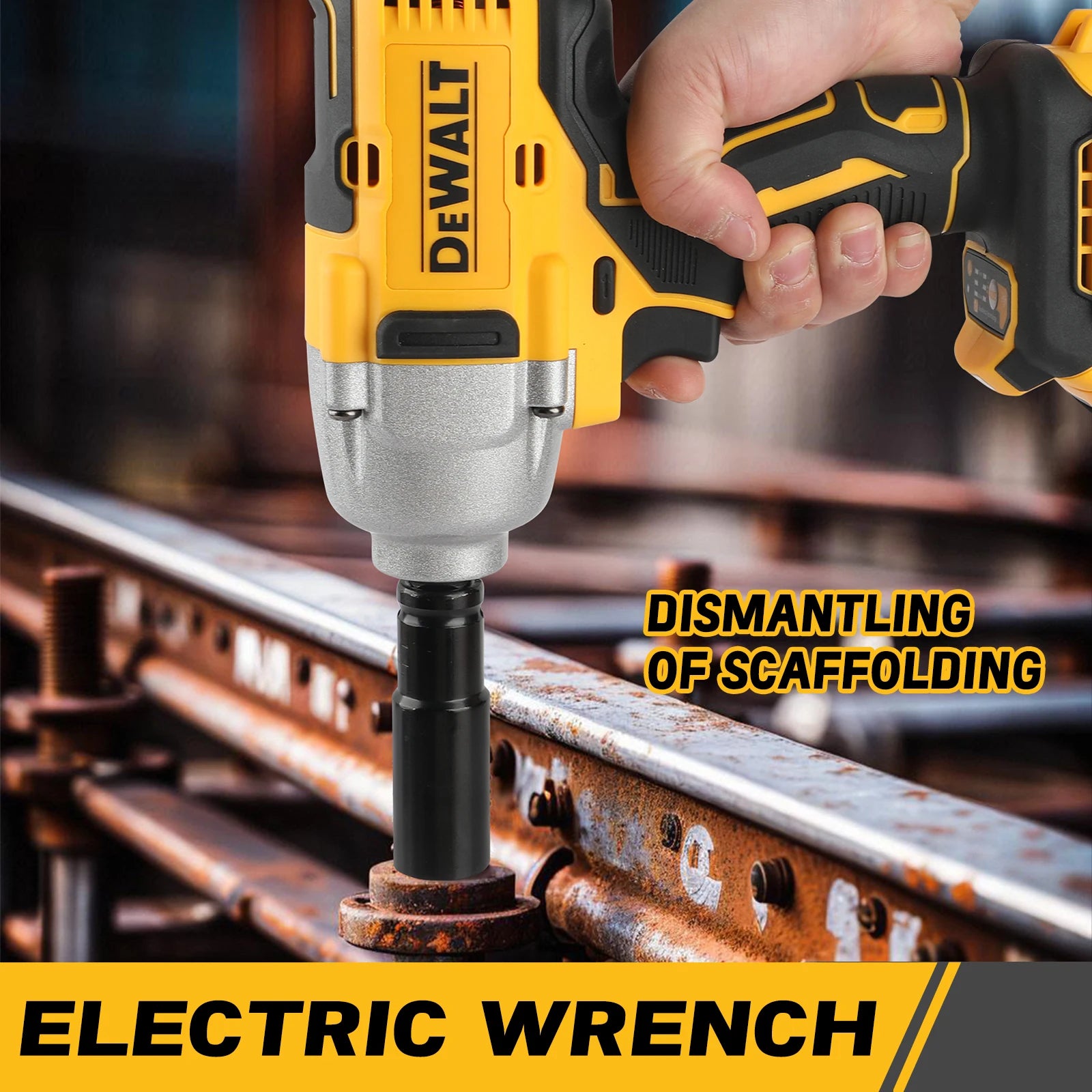 DEWALT Impact Wrench 1/2" Inch High Torque With Hog Ring Anvil 20V Brushless Cordless Wrench Dewalt Power Tools DCF900