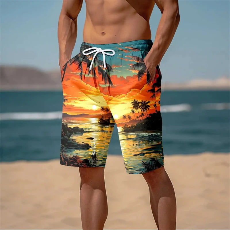 Harajuku 3D Graphic Board Shorts