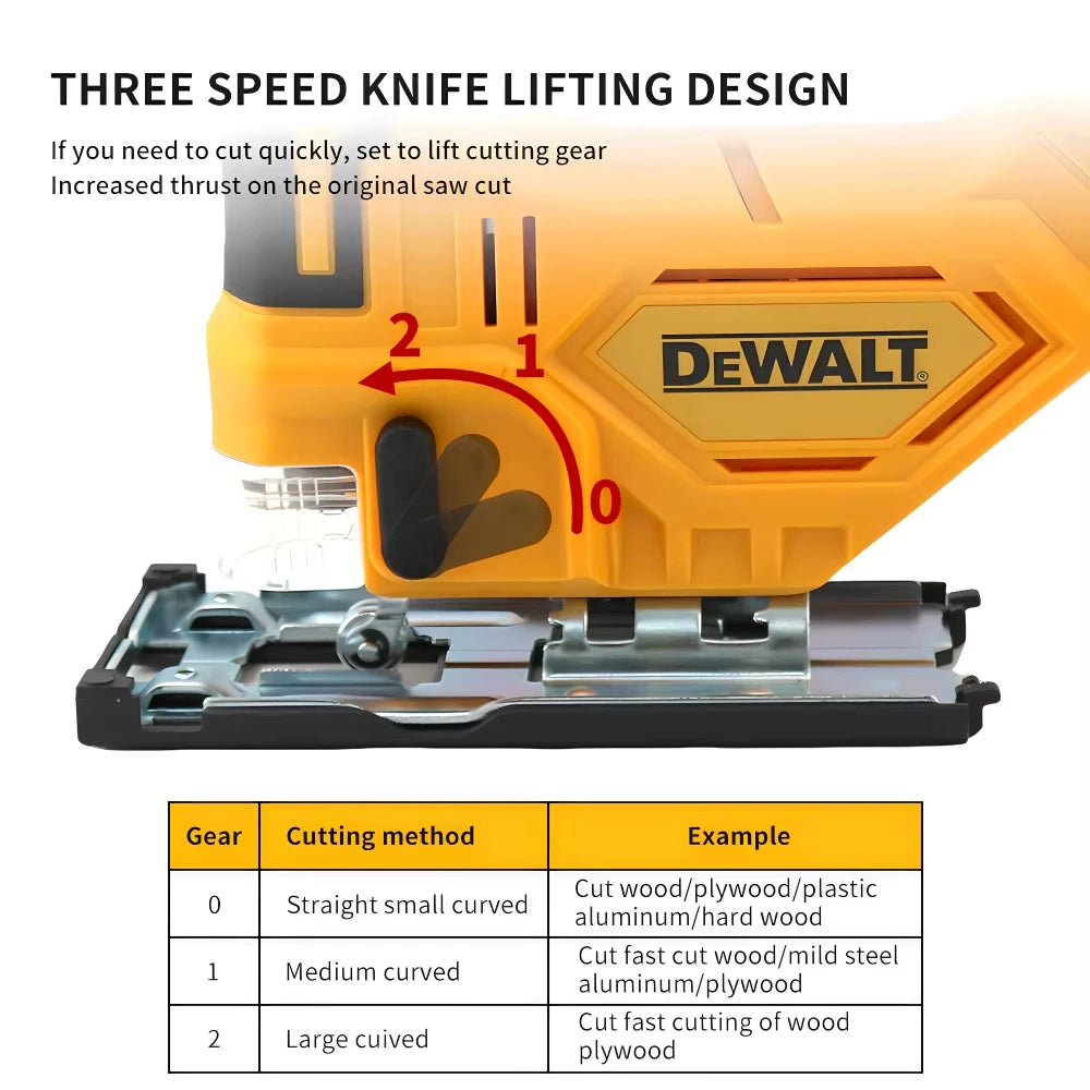 Dewalt 2700RPM Brushless Curve Saw Cordless Electric Jig Saw Portable Adjustable Woodworking Power Tool For Dewalt 20V Battery