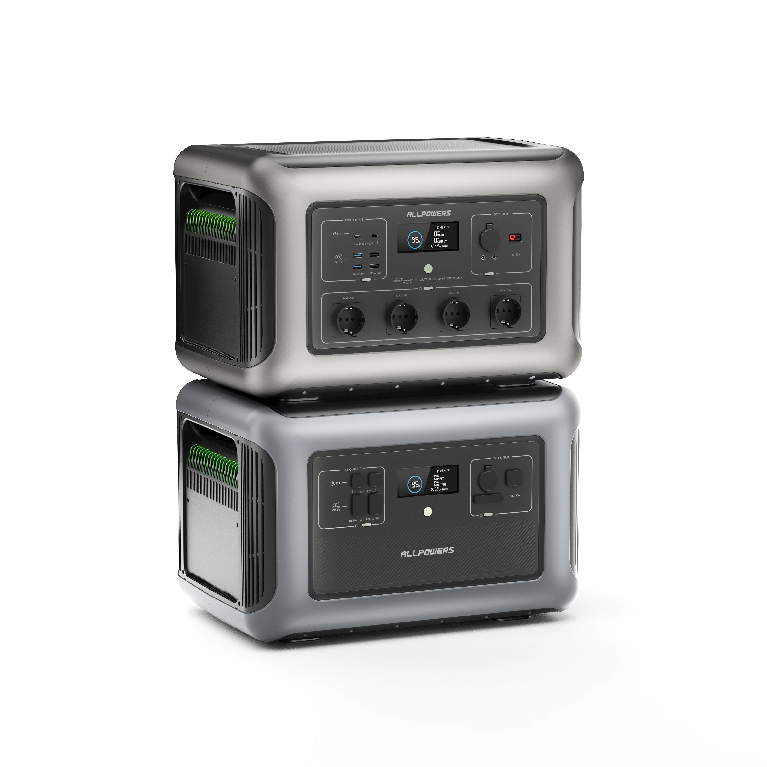 ALLPOWERS R3500 Portable Power Station with B3000 Expandable Battery 3500W 6336Wh LiFePO4 Battery Solar Generator for RV Camping