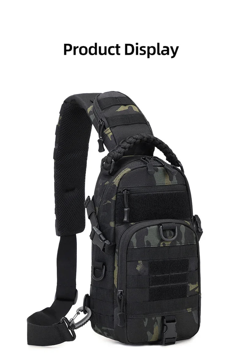Camping Chest Bag Tactical Backpack for Men Sports Shoulder Outdoor Hiking Climbing Cycling Fishing MOLLE Sling Bag Fanny Pack